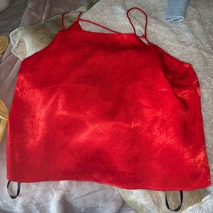 Silk red cami